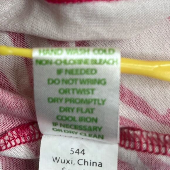 Lilly Pulitzer Bellanna Azalea Pink Frilly Ferns Dress Silk Women Large FLAWED - Picture 13 of 16